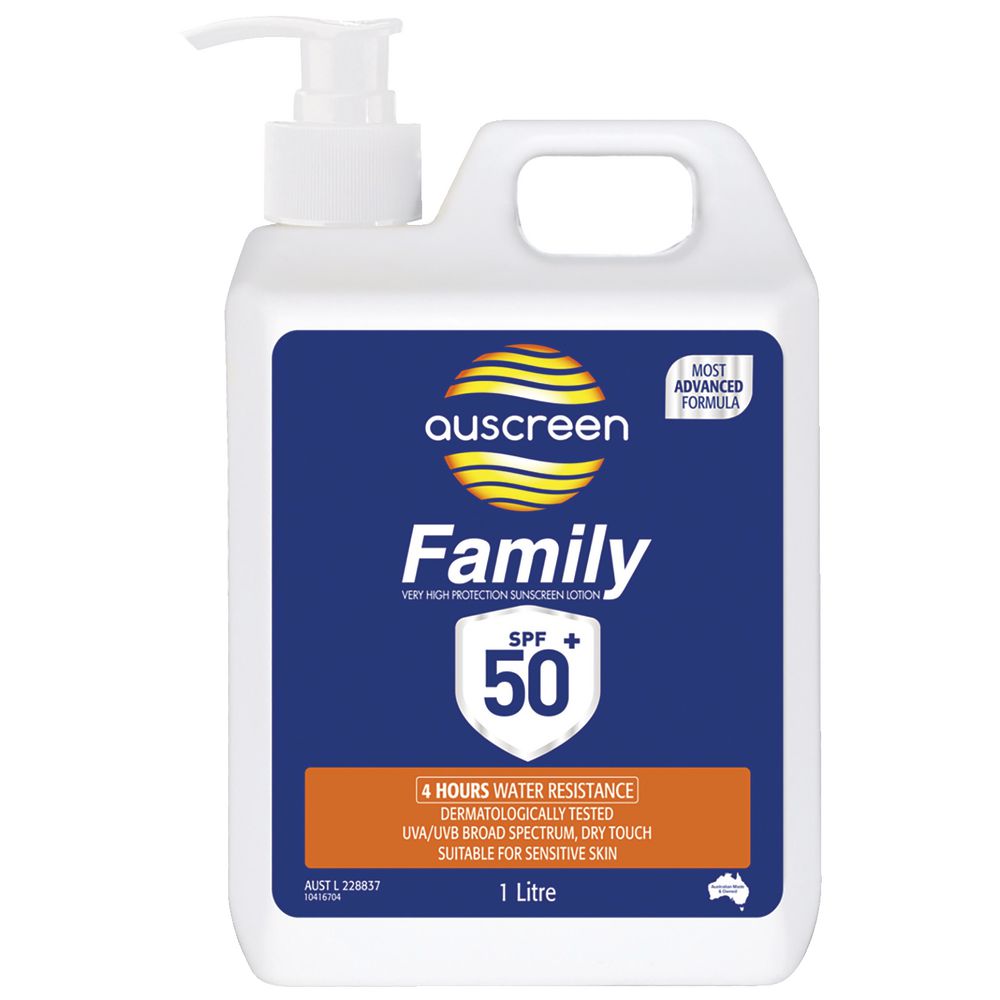 Auscreen SPF50+ Active Sunscreen Lotion 1L
