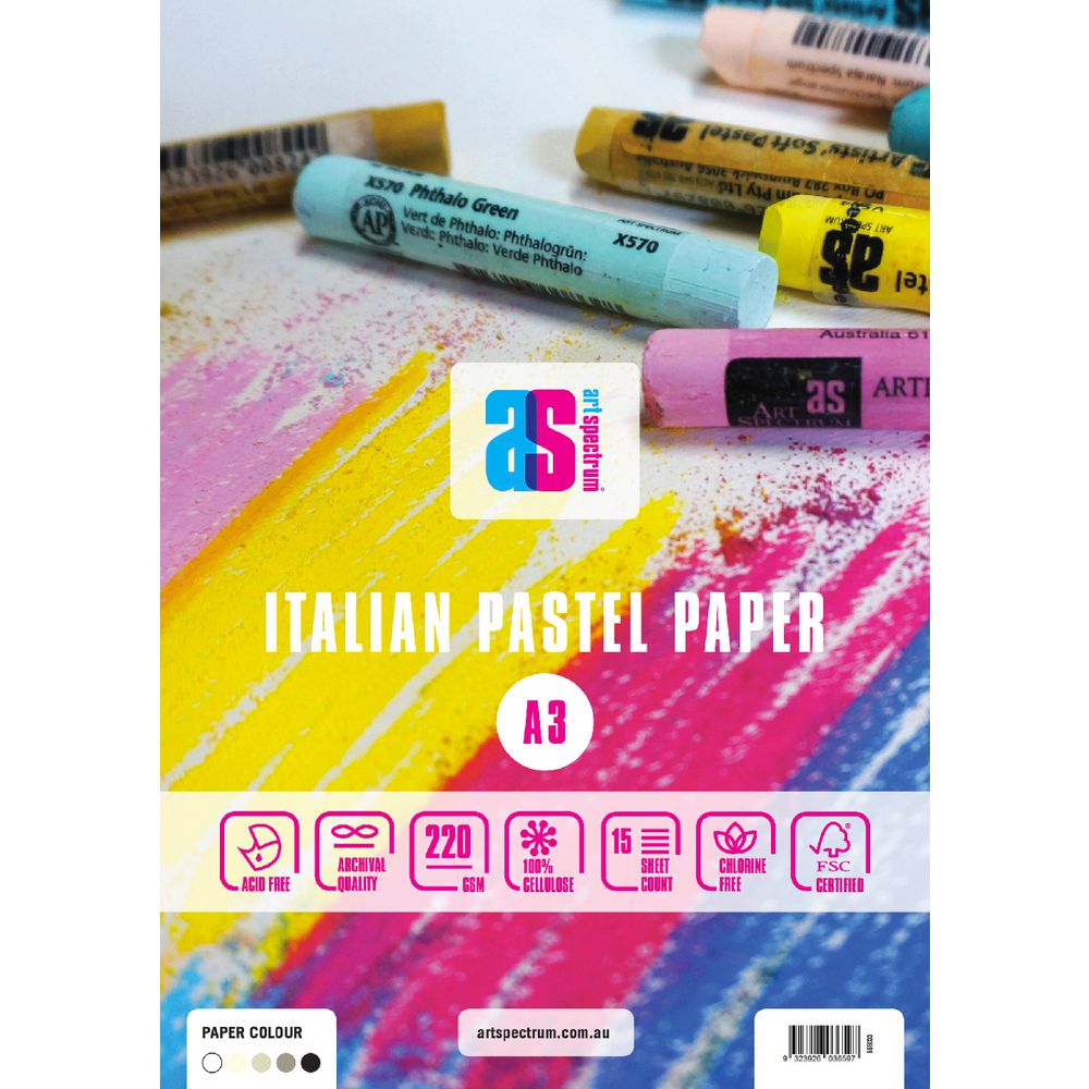Art Spectrum A3 Pastel Pad 30 Page Assorted Grey