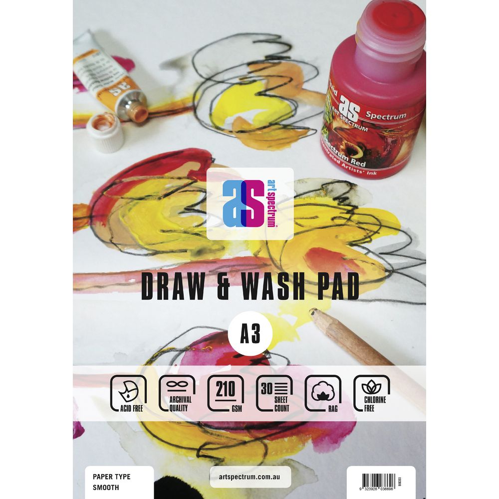 Art Spectrum A3 Draw and Wash Pad Smooth 210gsm 60 Page