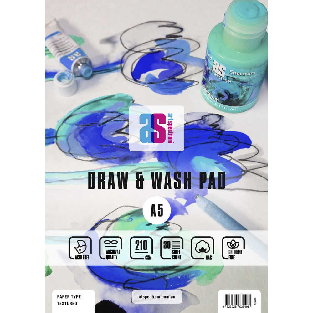 Art Spectrum A5 Draw and Wash Pad Textured 210gsm 60 Page