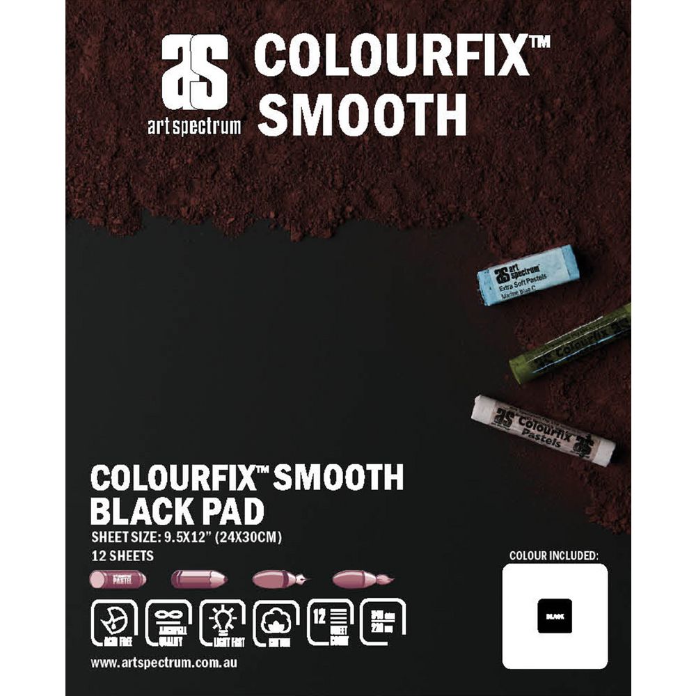 Art Spectrum Colourfix Pad 24 x 30cm Smooth Black