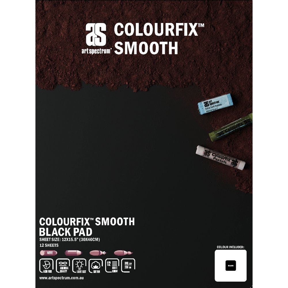 Art Spectrum Colourfix Pad 30 x 40cm Smooth Black