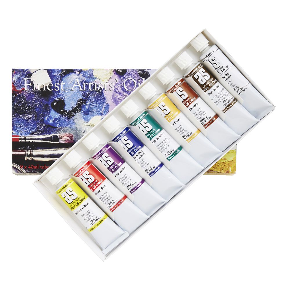Art Spectrum Oil 40mL Assorted Colours 9 Pack