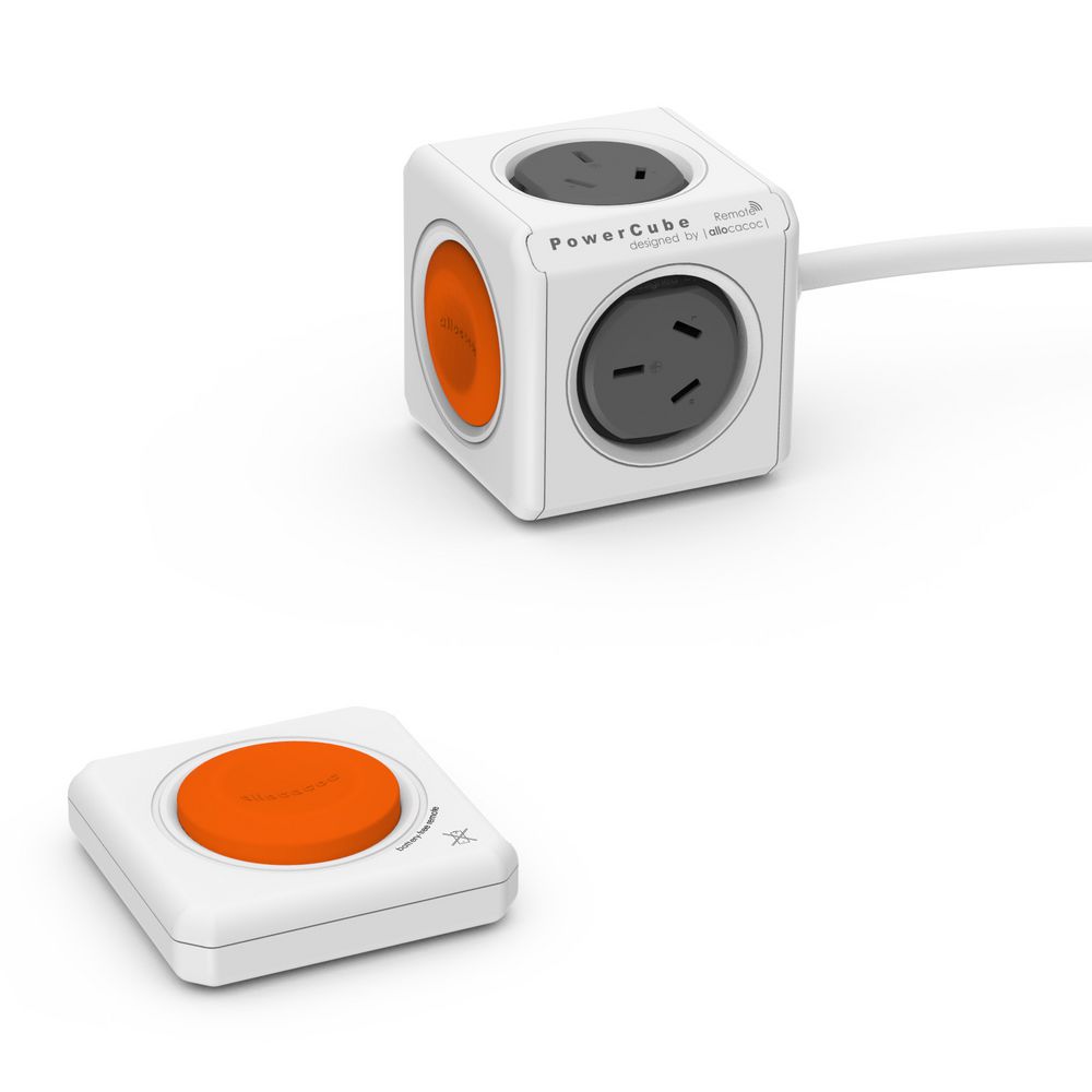 Allocacoc PowerCube 4 Outlets with Remote 1.5m Grey