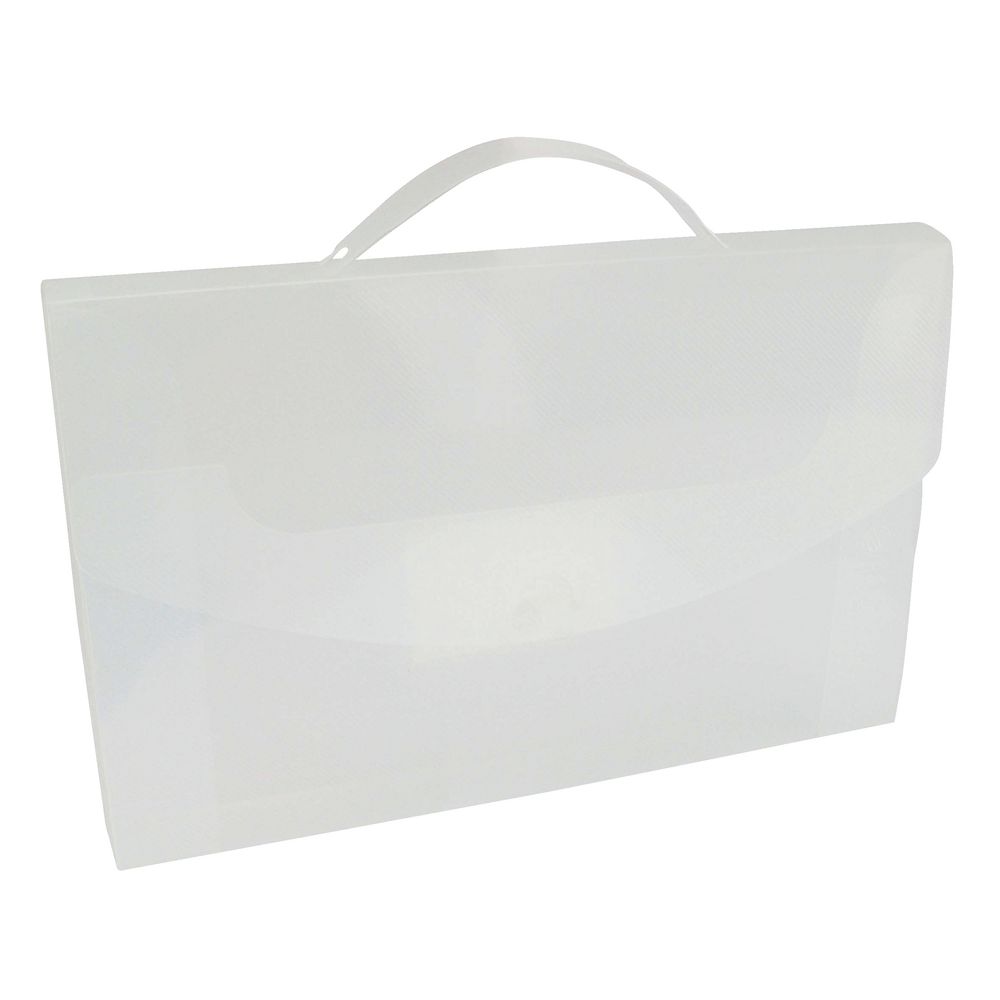 AusInk A4 Document Box with Handle Clear