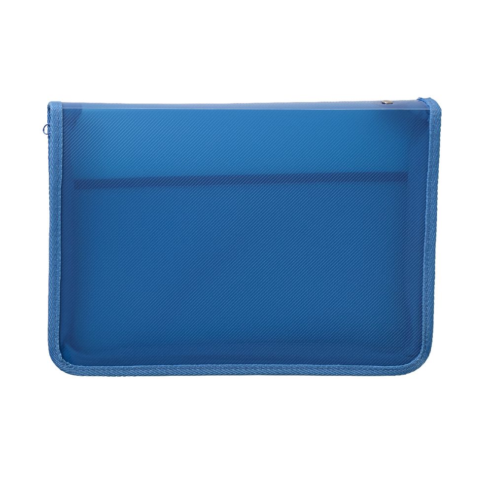 AusInc A4 Zipped Document Folder Blue