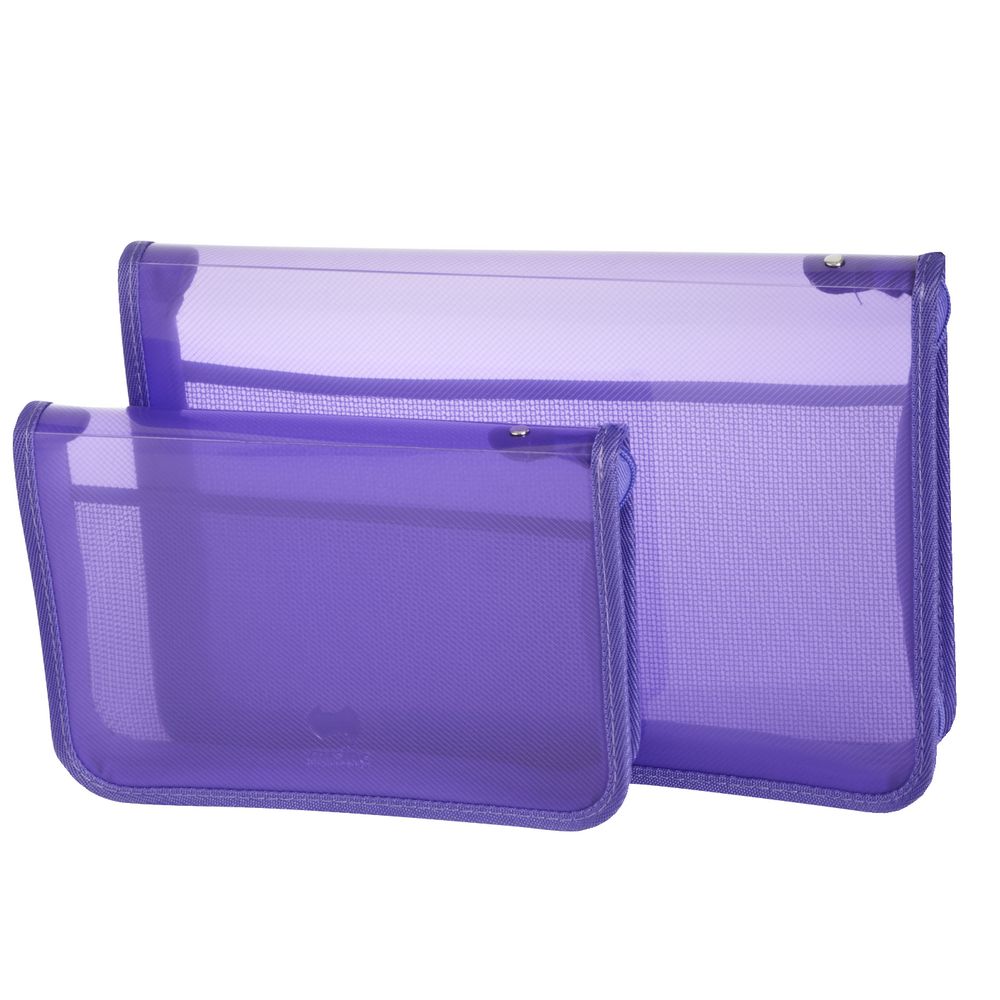 AusInc A4 Zipped Document Folder Purple