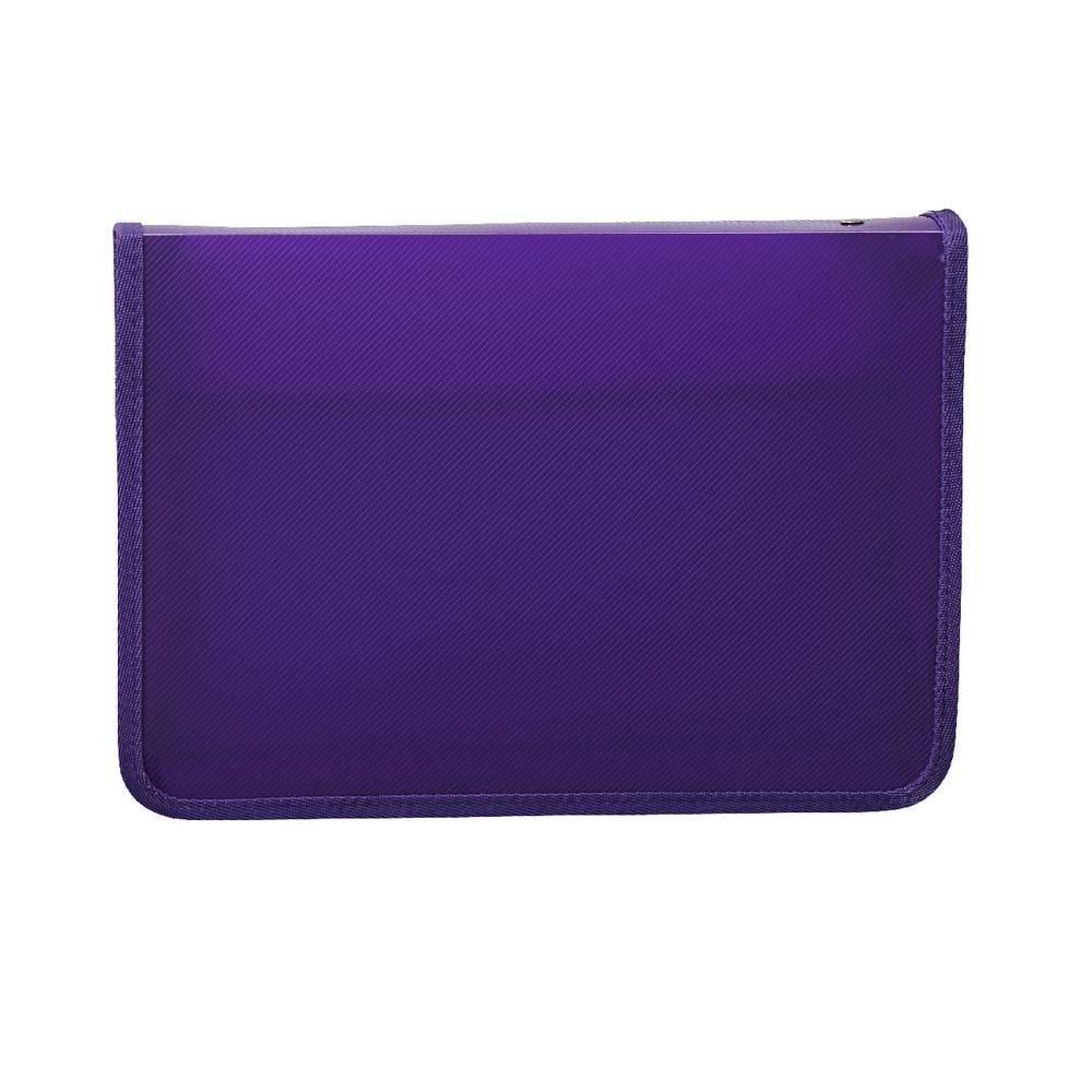 AusInc A4 Zipped Document Folder Purple