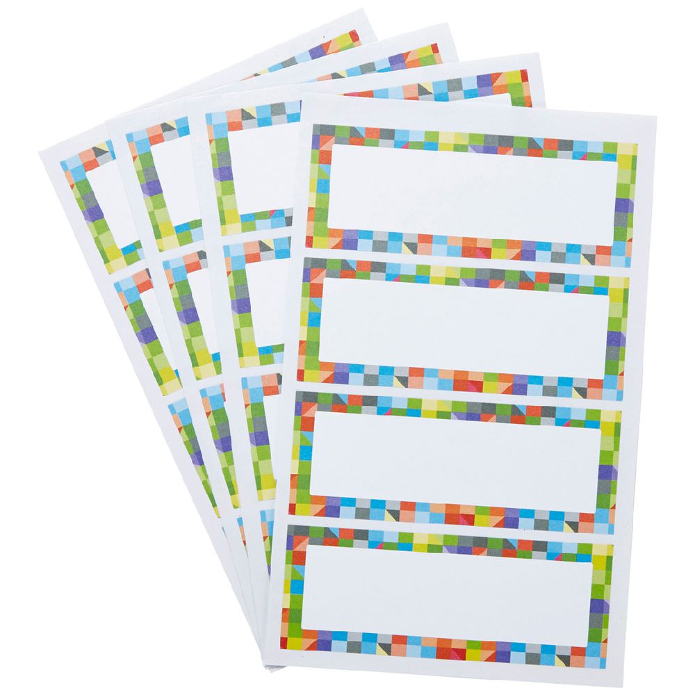 Geometric Rectangle Label 100 x 38mm 20 Pack