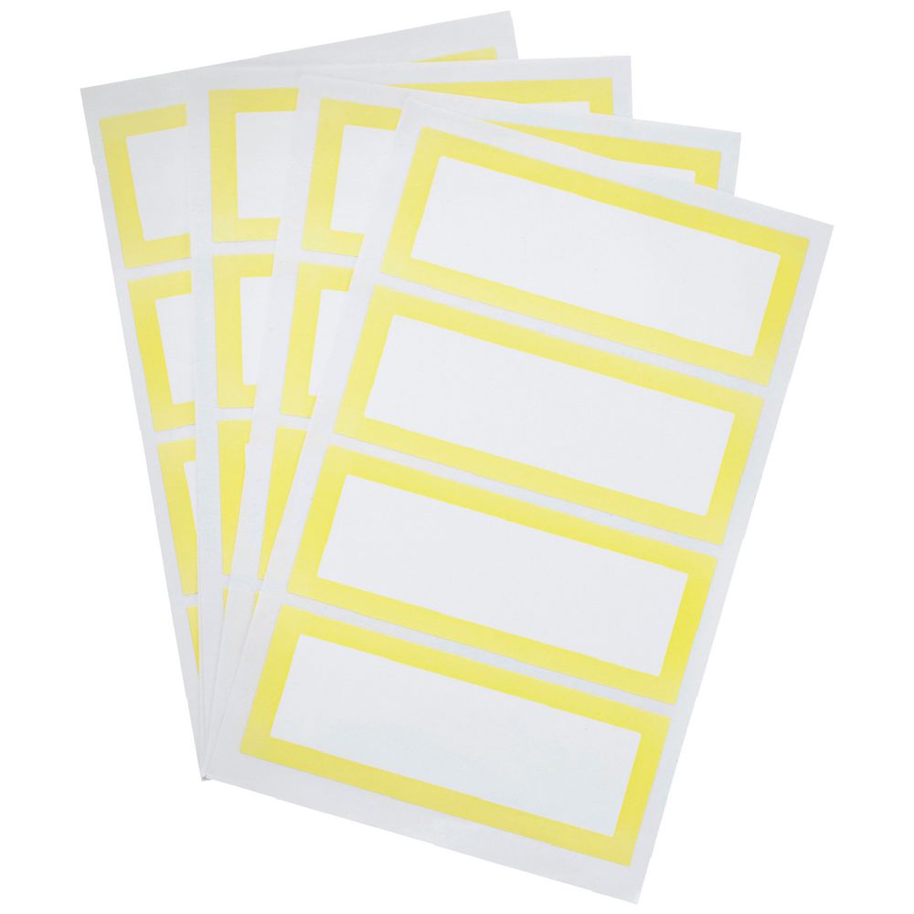 Rectangle Label 100 x 38mm 20 Pack Neon Yellow