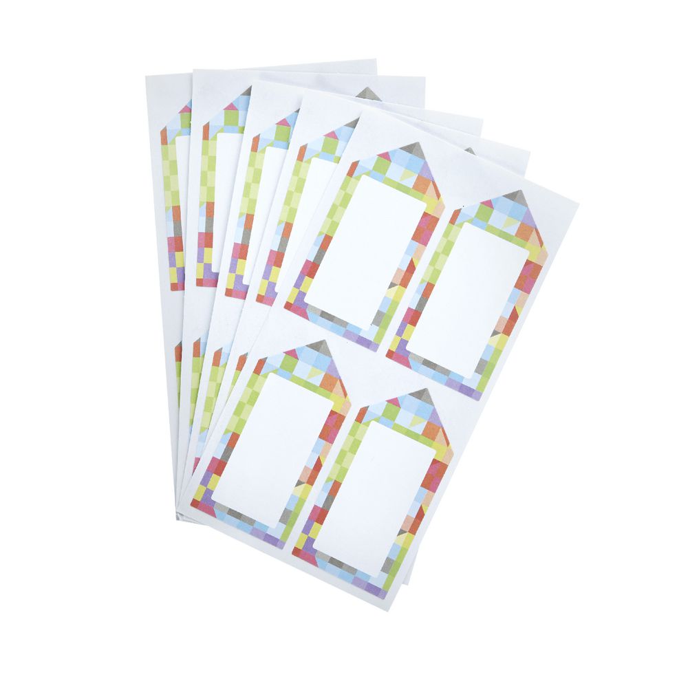 Geometric Arrow Label 33 x 67mm 20 Pack