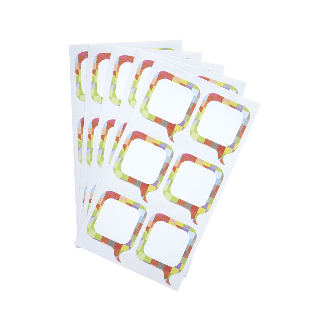 Geometric Think Label 35 x 43mm 30 Pack