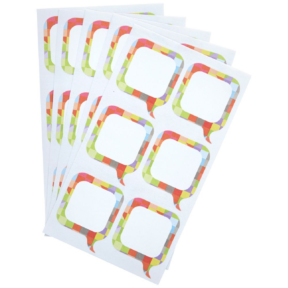 Geometric Think Label 35 x 43mm 30 Pack