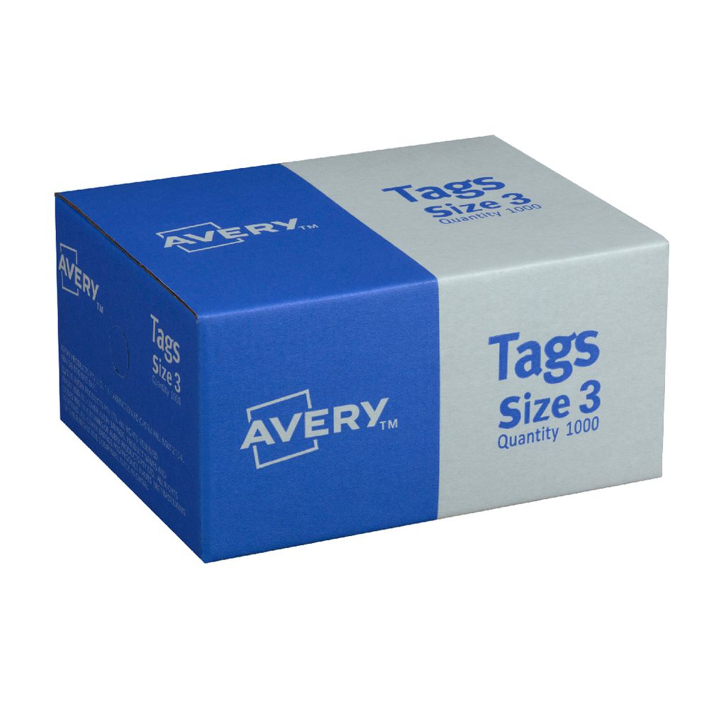 Avery Shipping Tags Buff Size 3 1000 pack