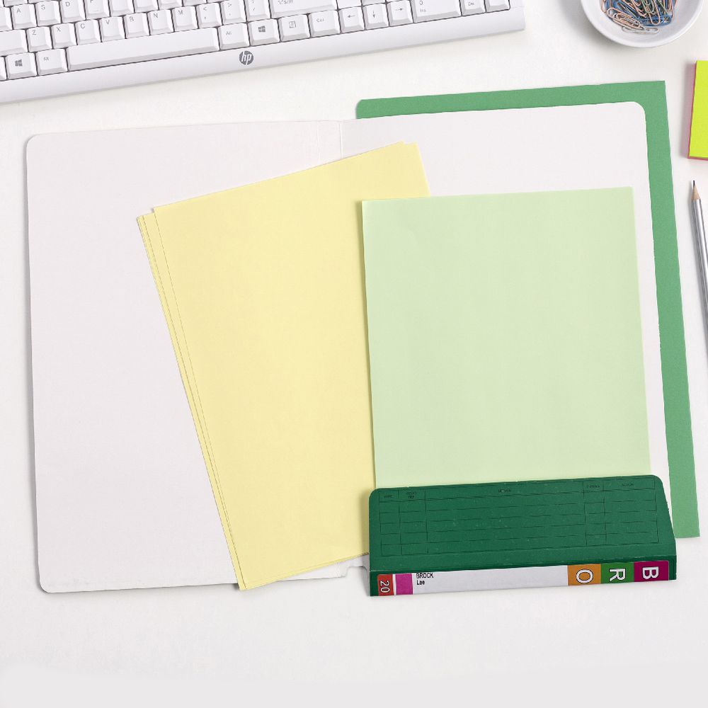 Avery Fullvue Foolscap Lateral Tab File Dark Green 100 Pack