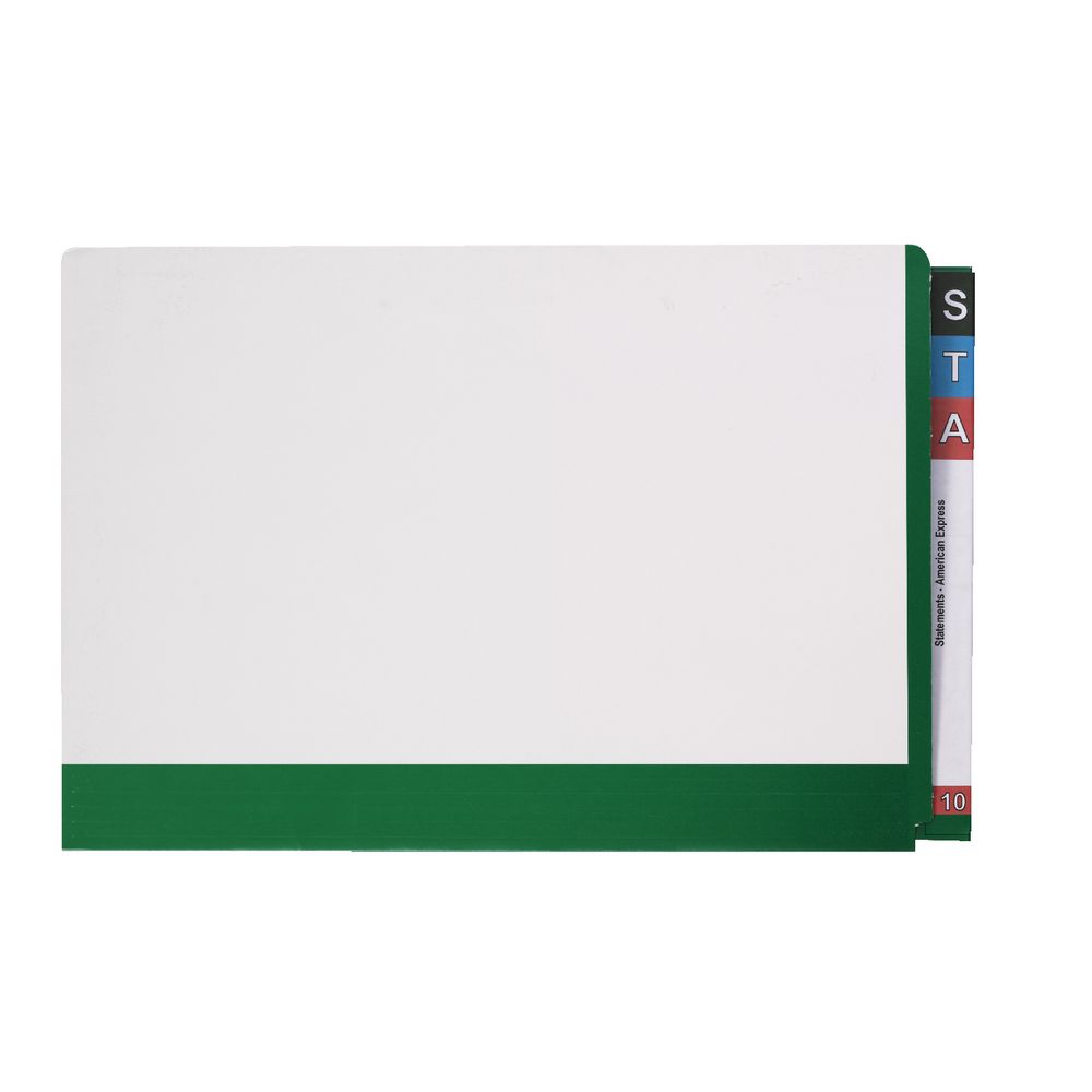 Avery Fullvue Foolscap Lateral Tab File Dark Green 100 Pack