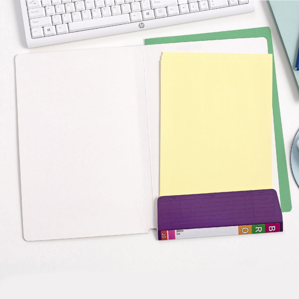 Avery Fullvue Foolscap Lateral Tab File Purple 100 Pack