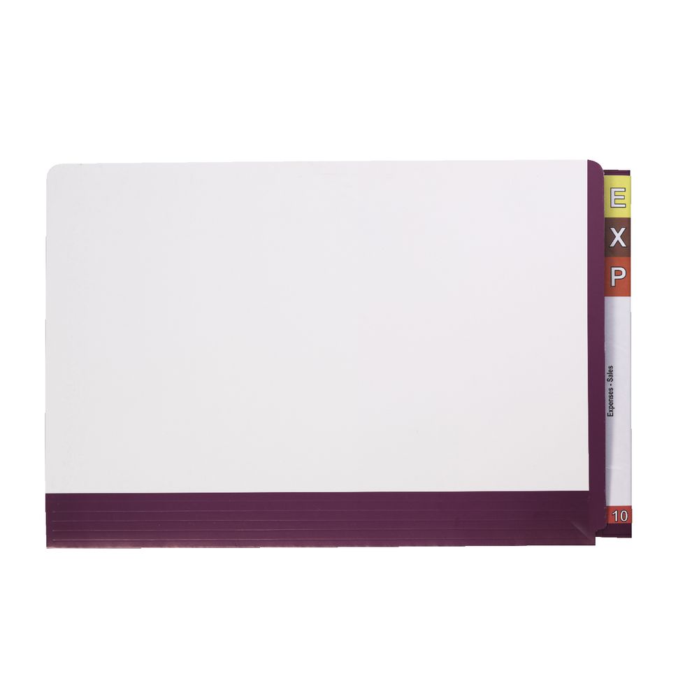 Avery Fullvue Foolscap Lateral Tab File Purple 100 Pack