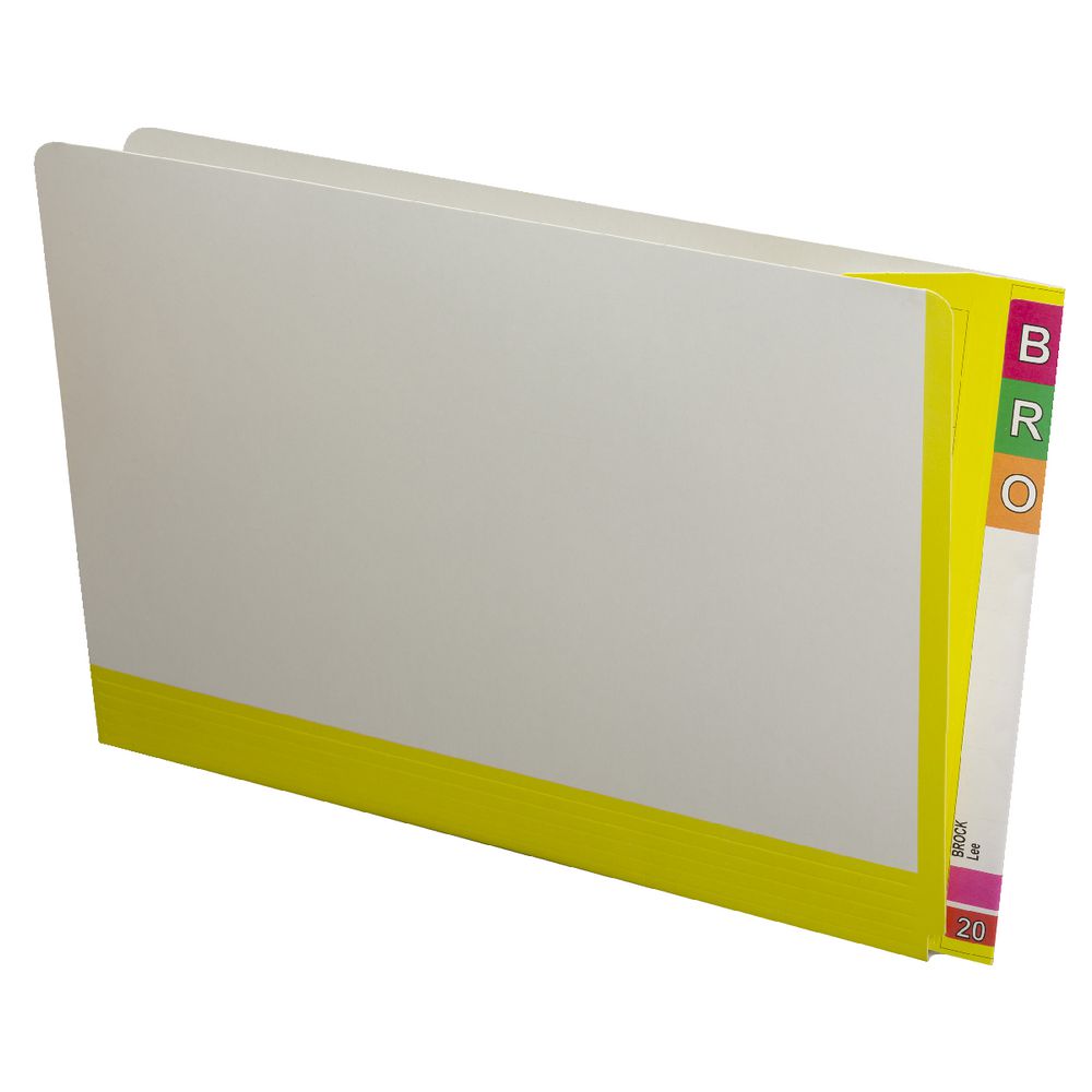 Avery Fullvue Foolscap Lateral Tab File Yellow 100 Pack