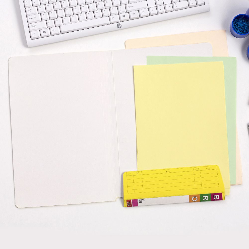 Avery Fullvue Foolscap Lateral Tab File Yellow 100 Pack