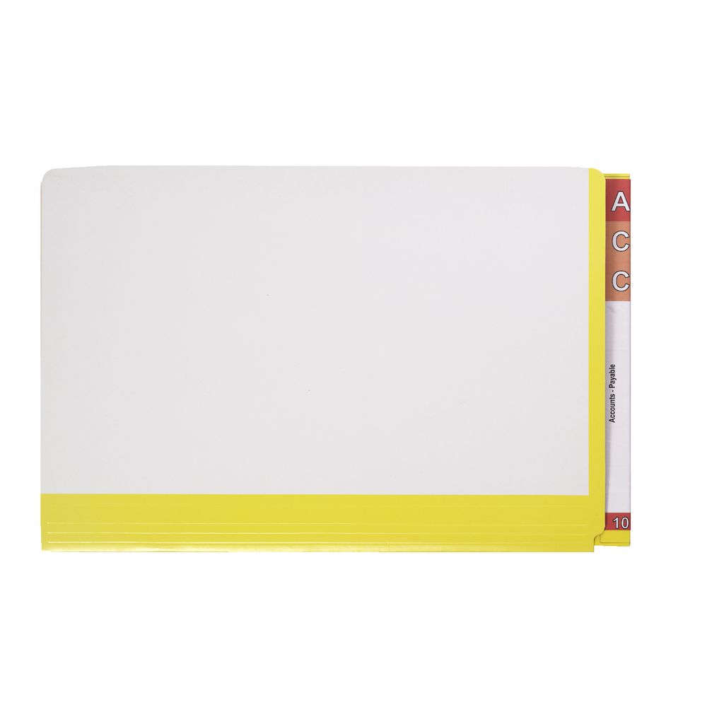 Avery Fullvue Foolscap Lateral Tab File Yellow 100 Pack