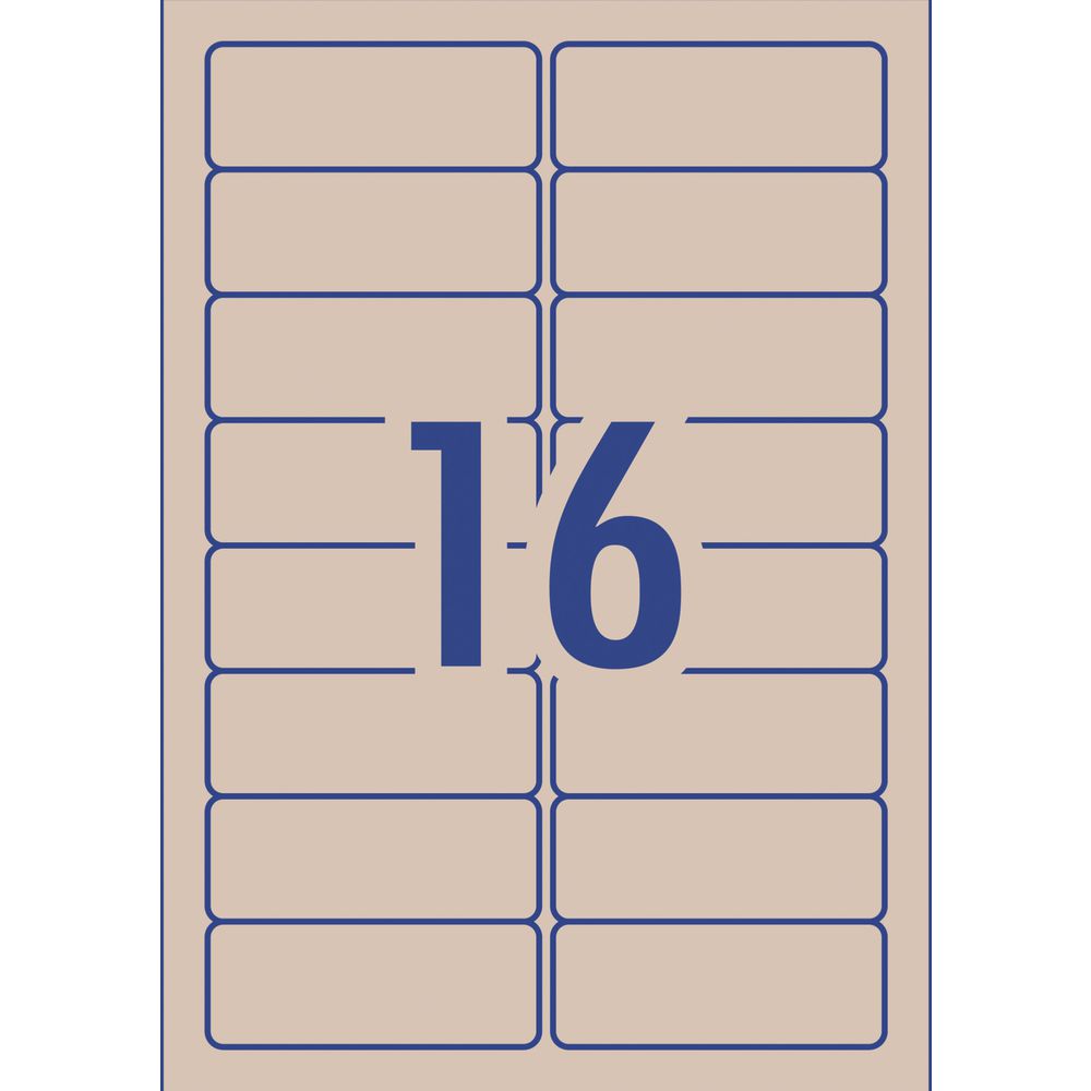 Avery Rectangle Labels 63.5 x 24mm Almond 160 Pack
