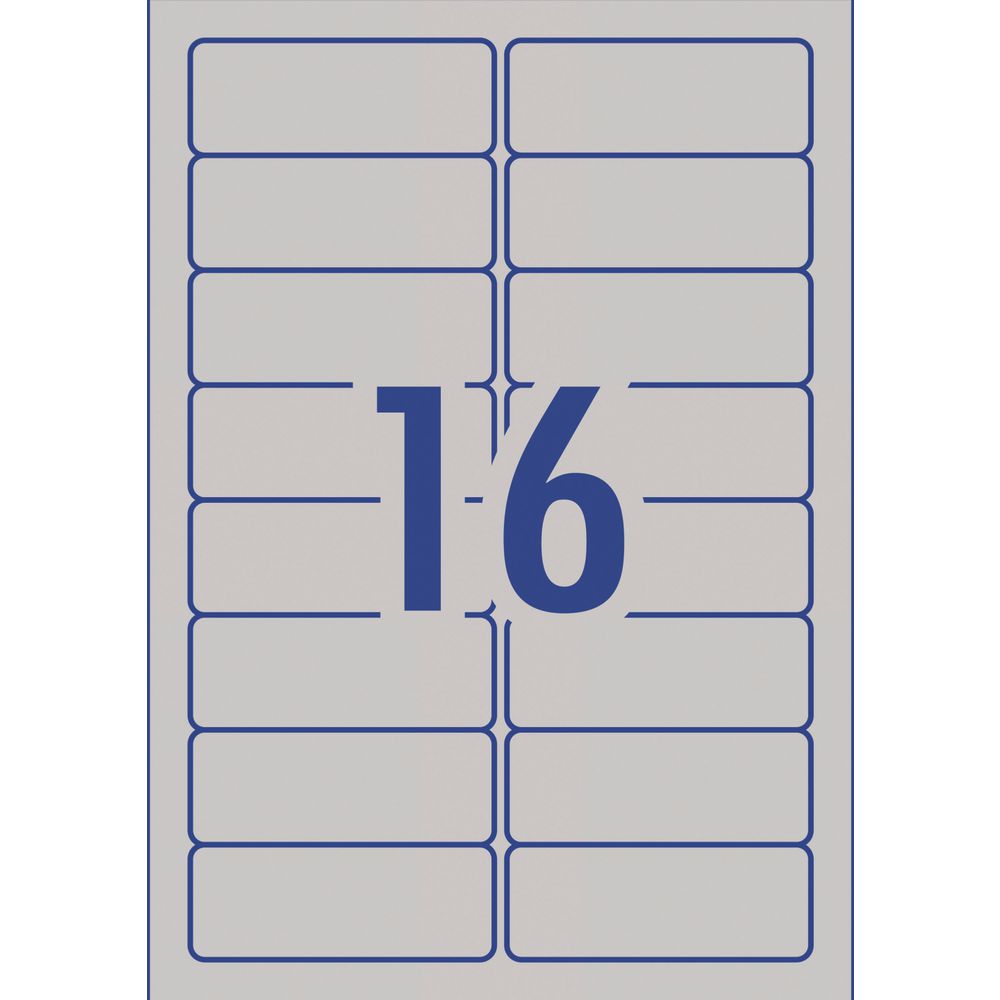 Avery Rectangle Labels 63.5 x 24mm Storm Grey 160 Pack