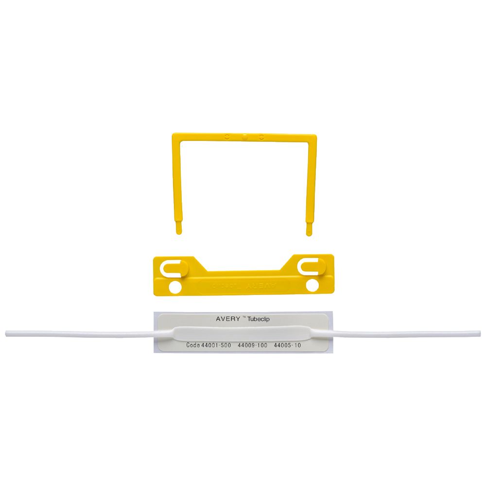 Avery Tubeclip Fastener Yellow 10 Pack