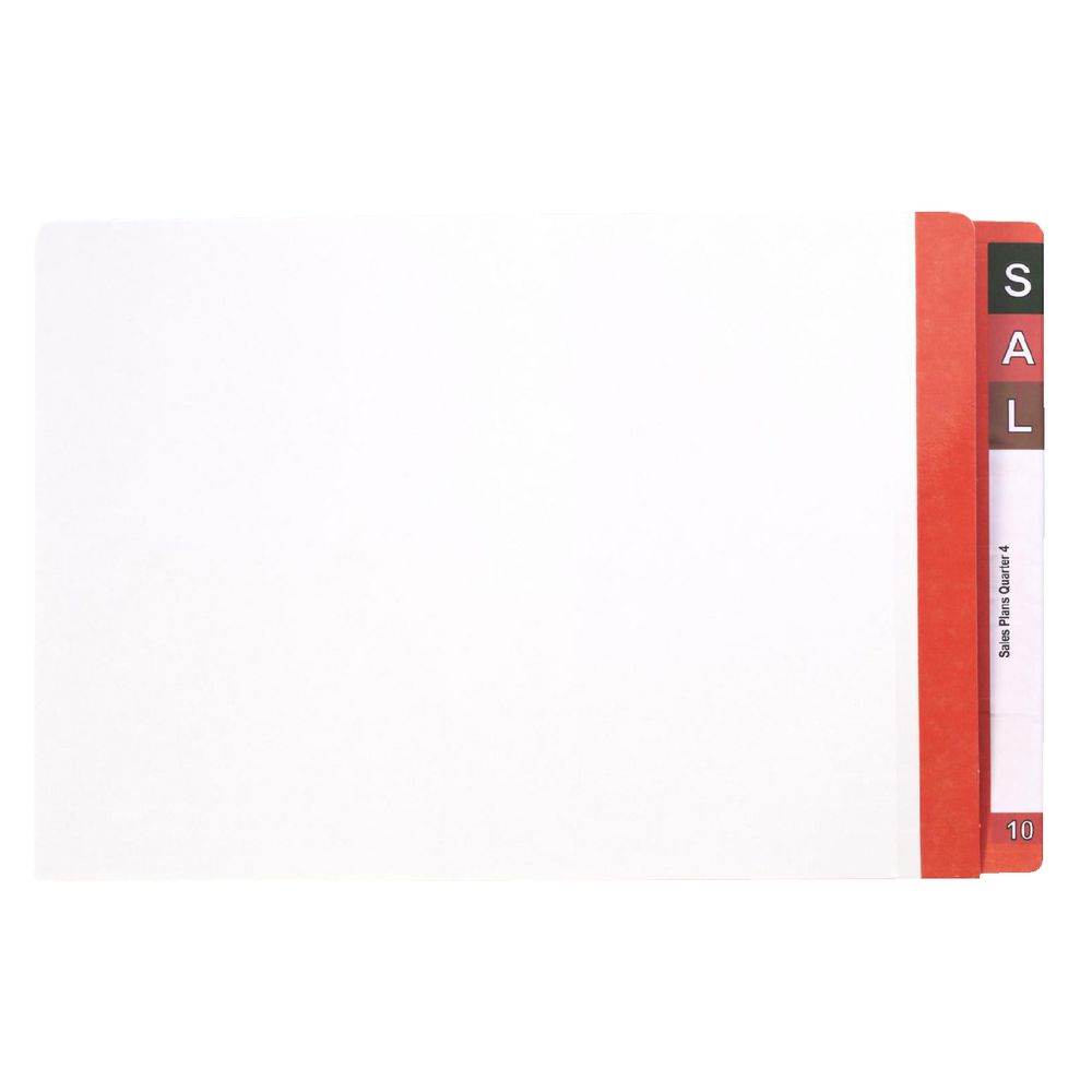 Avery Foolscap Lateral File with Tabs Dark Orange 100 Pack
