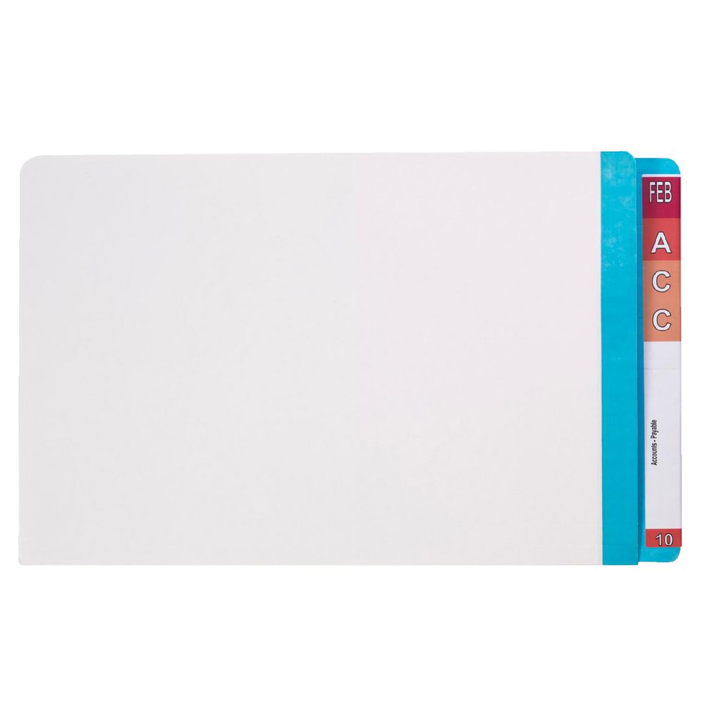 Avery Foolscap Lateral File with Tabs Light Blue 100 Pack