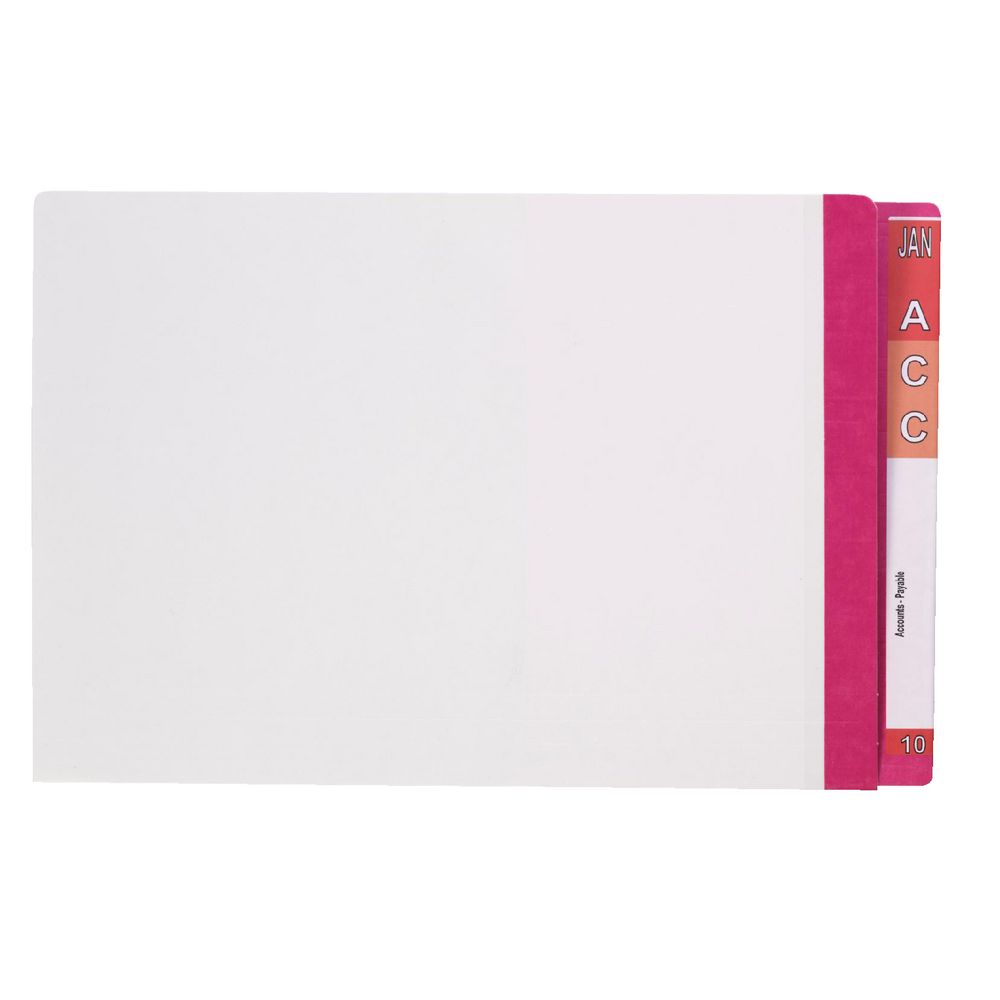 Avery Foolscap Lateral File with Tabs Pink 100 Pack