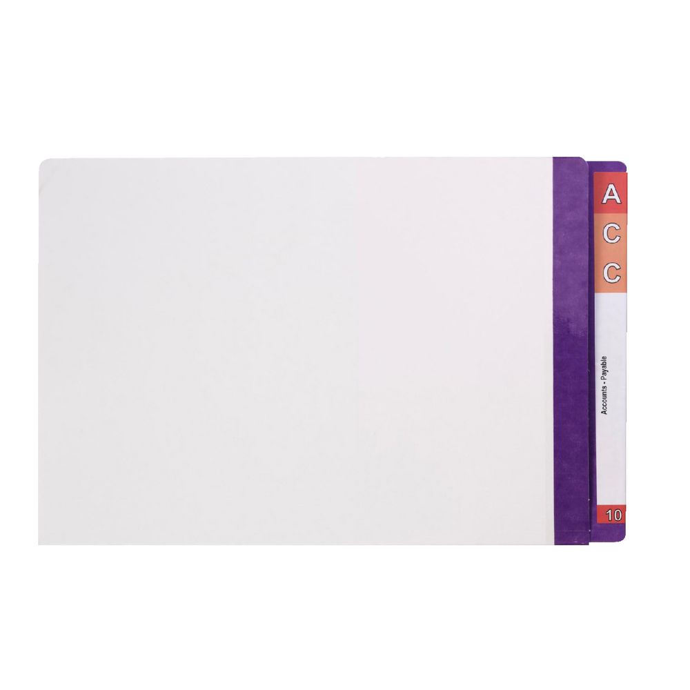 Avery Foolscap Lateral File with Tabs Purple 100 Pack