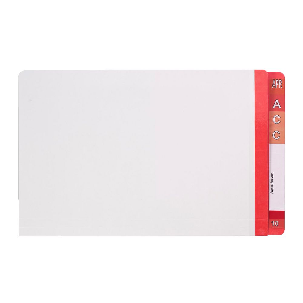 Avery Foolscap Lateral File with Tabs Red 100 Pack