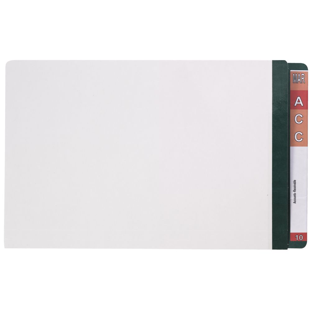 Avery Lateral File with Mylar Tabs White/Dark Green 100 Pack