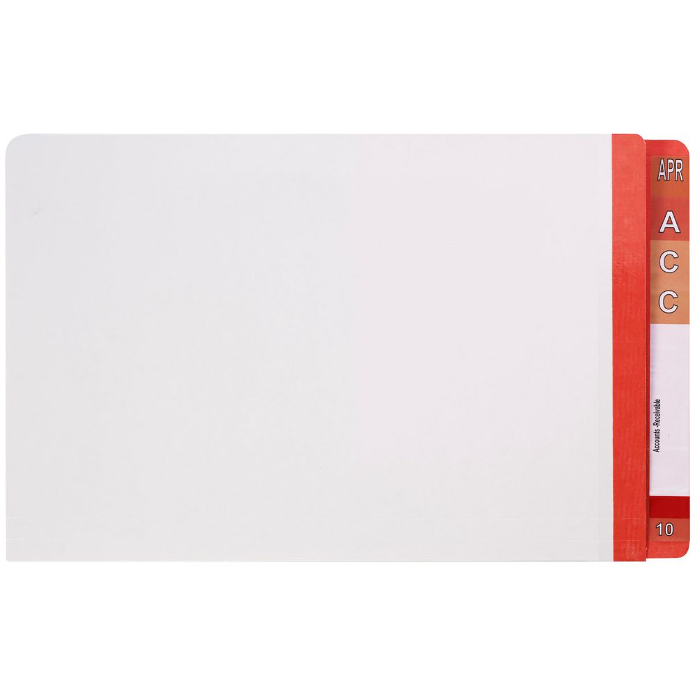 Avery Lateral File with Mylar Tabs White/Dark Orange 100 Pack