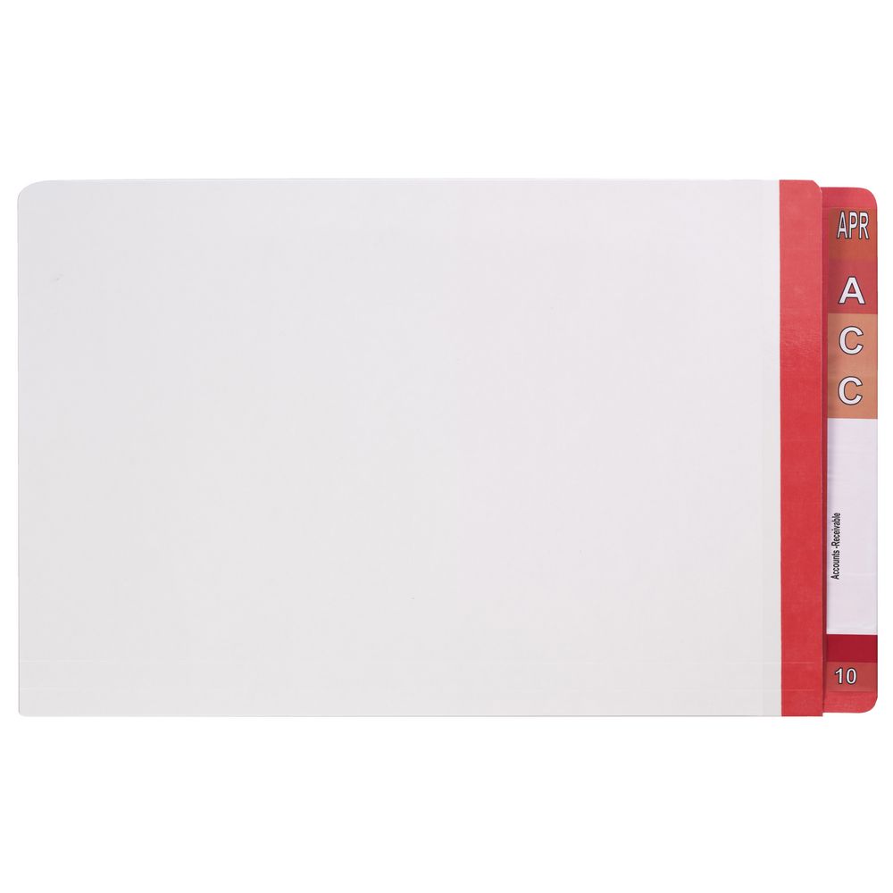 Avery Lateral File with Mylar Tabs White/Red 100 Pack