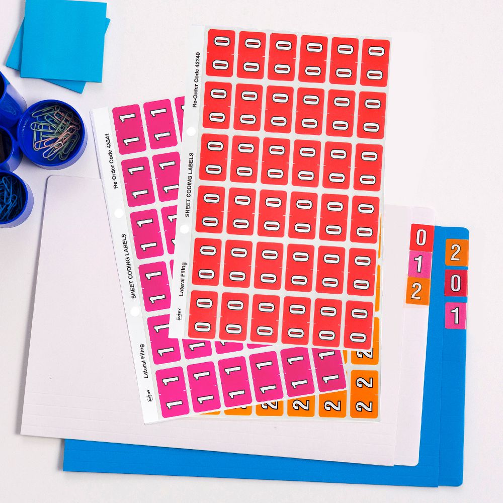 Avery Lateral File Side Tab Label '8' 180 Pack