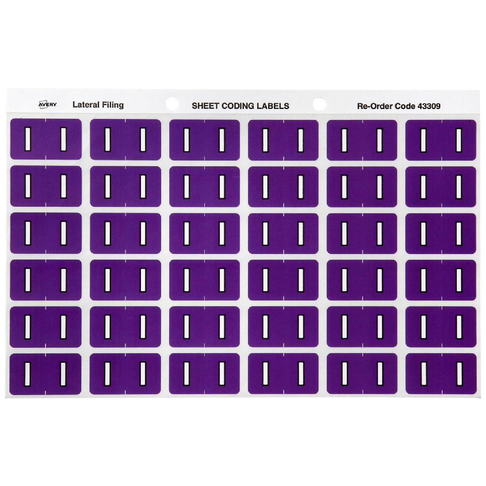 Avery Lateral File Side Tab Label 'I' 180 Pack