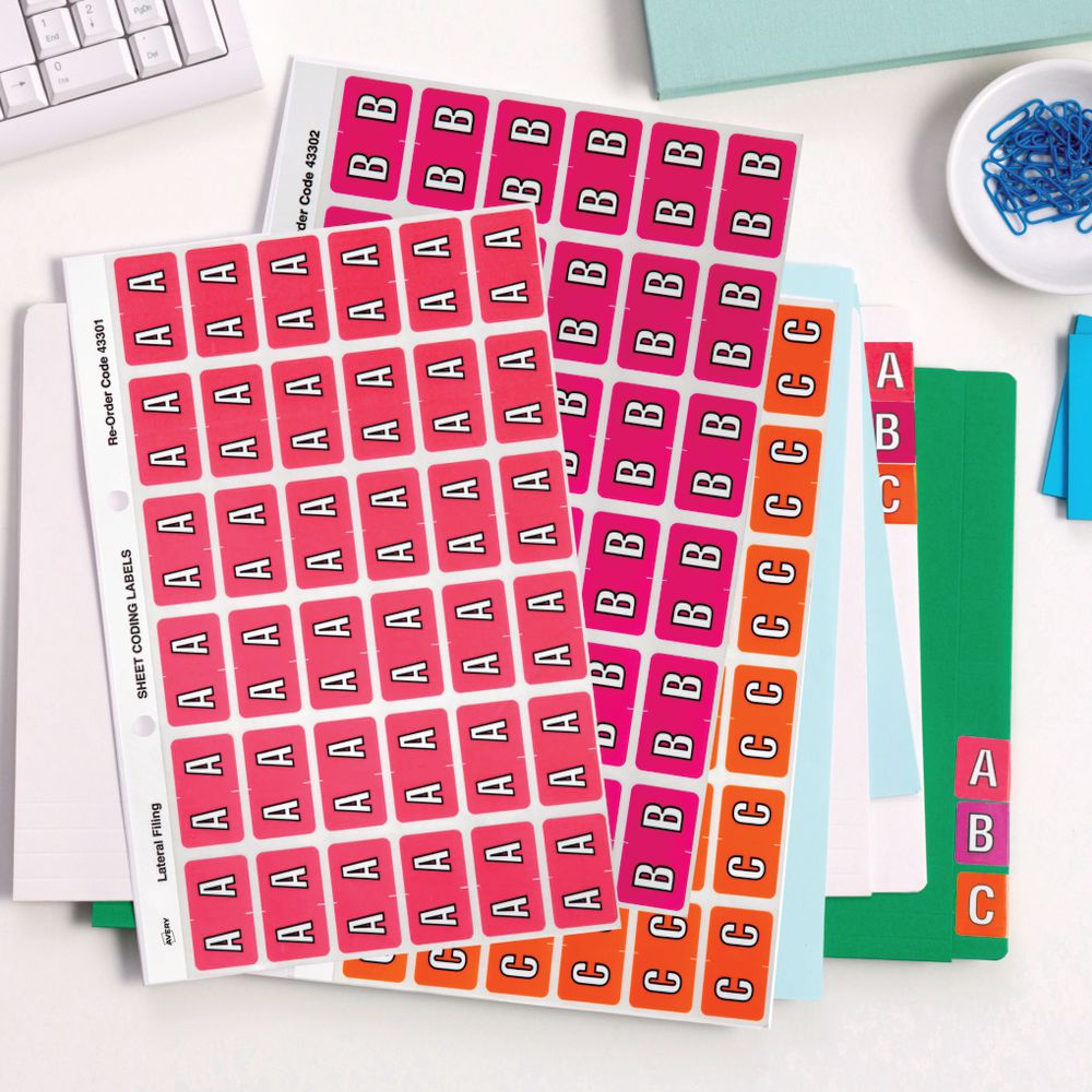 Avery Lateral File Side Tab Label 'T' 180 Pack