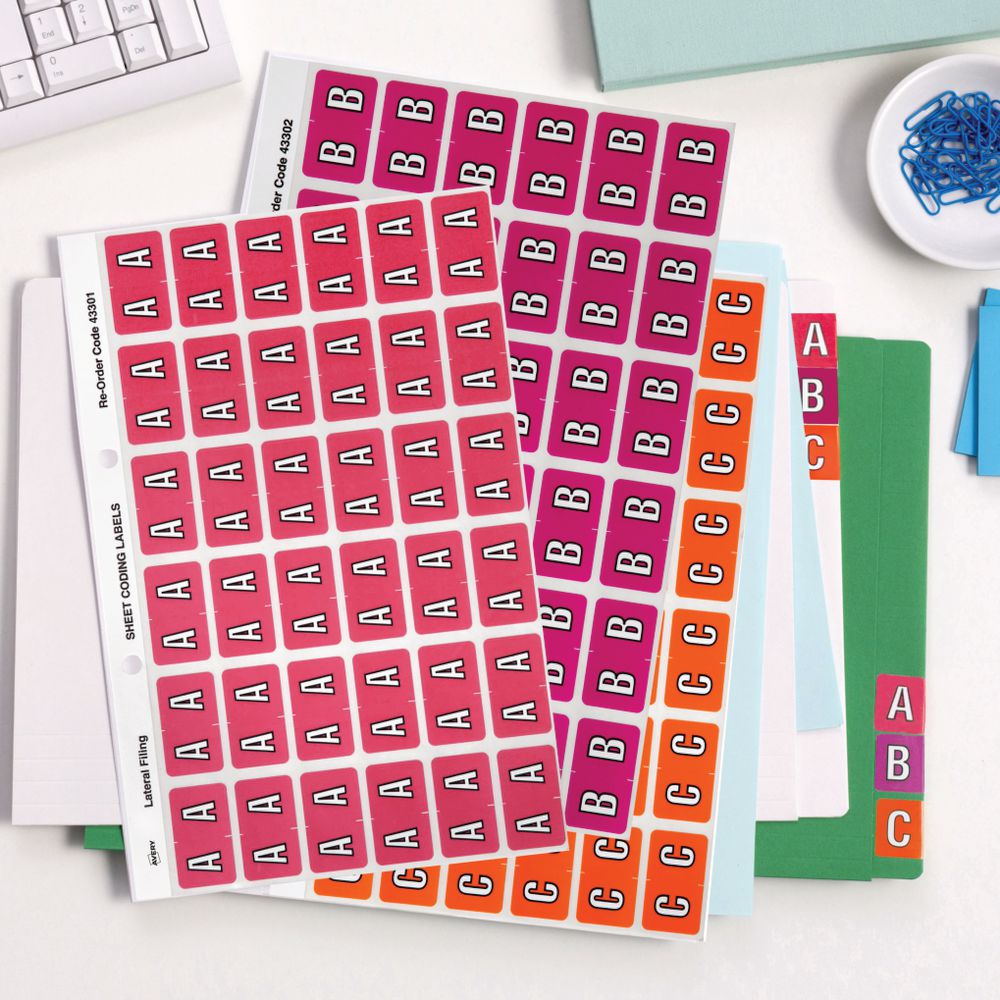 Avery Lateral File Side Tab Label 'X' 180 Pack