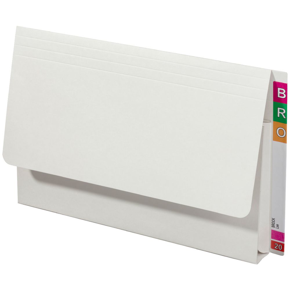 Avery Foolscap Lateral Shelf Wallet White 20 Pack