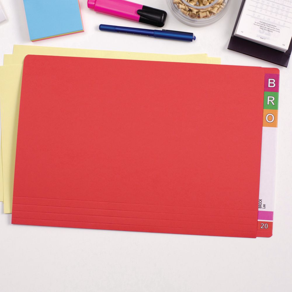 Avery Foolscap Lateral File Red 100 Pack