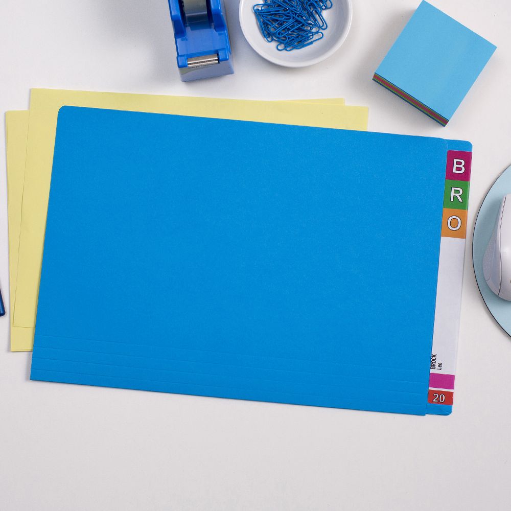Avery Foolscap Lateral File Blue 100 Pack