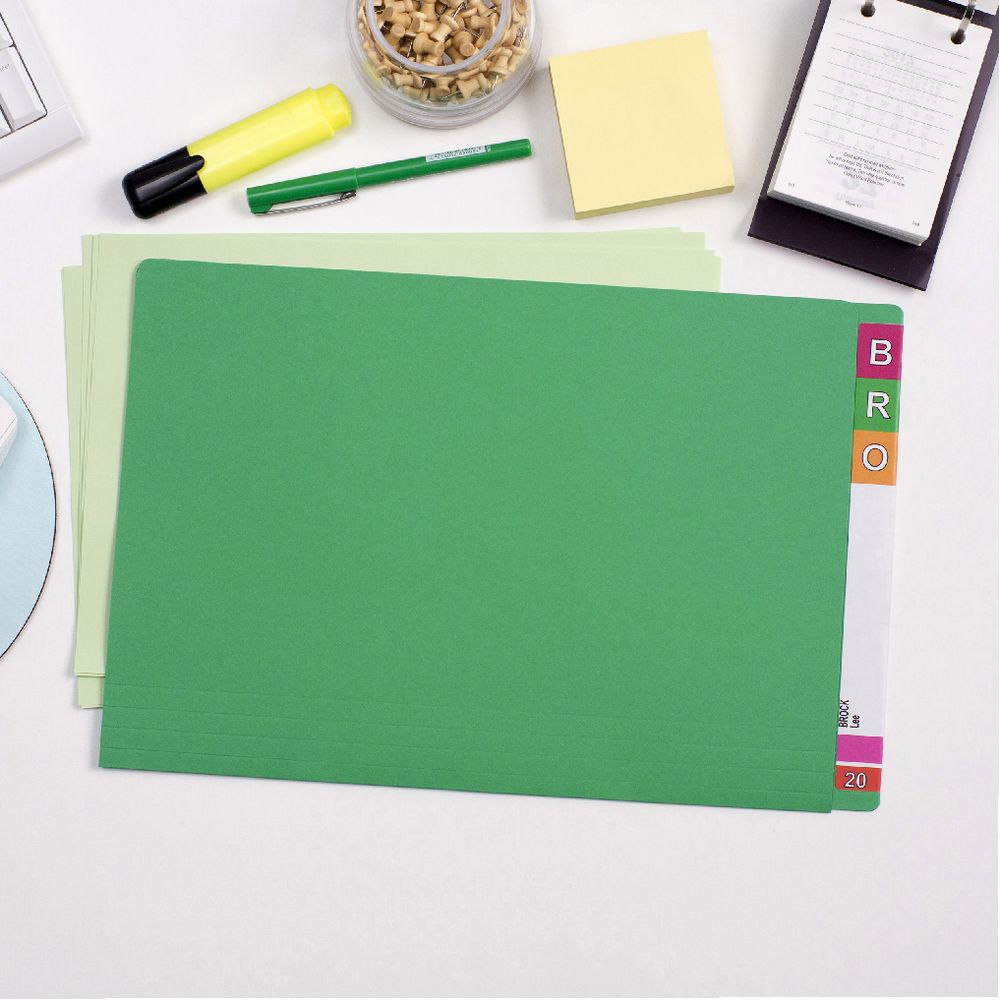 Avery Foolscap Lateral File Green 100 Pack