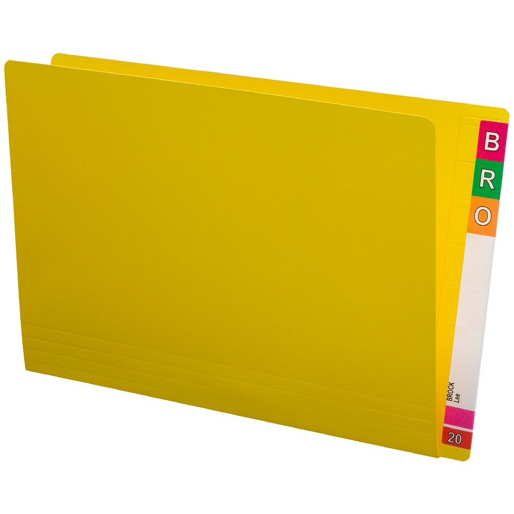 Avery Foolscap Lateral File Yellow 100 Pack