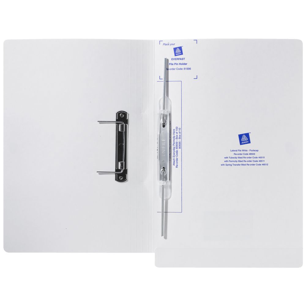 Avery Lateral File with Spiral Spring File Fastener 50 Pack