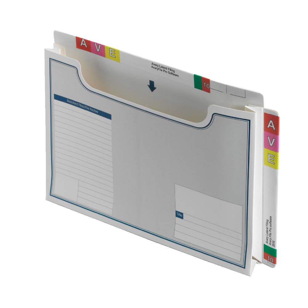 Avery Lateral Note Twin Tab Pockets 20 Pack