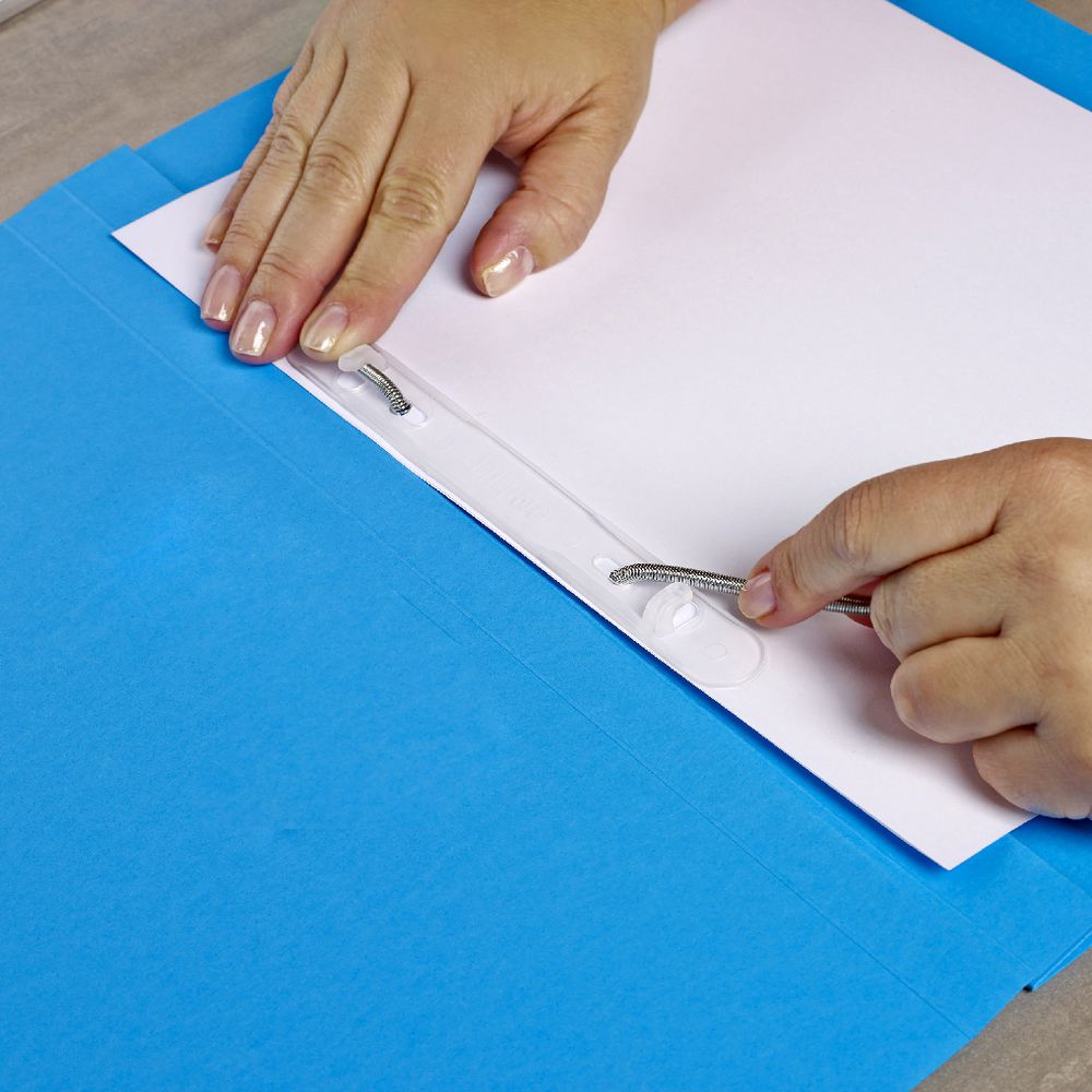 Avery Foolscap Spiral Spring File Blue