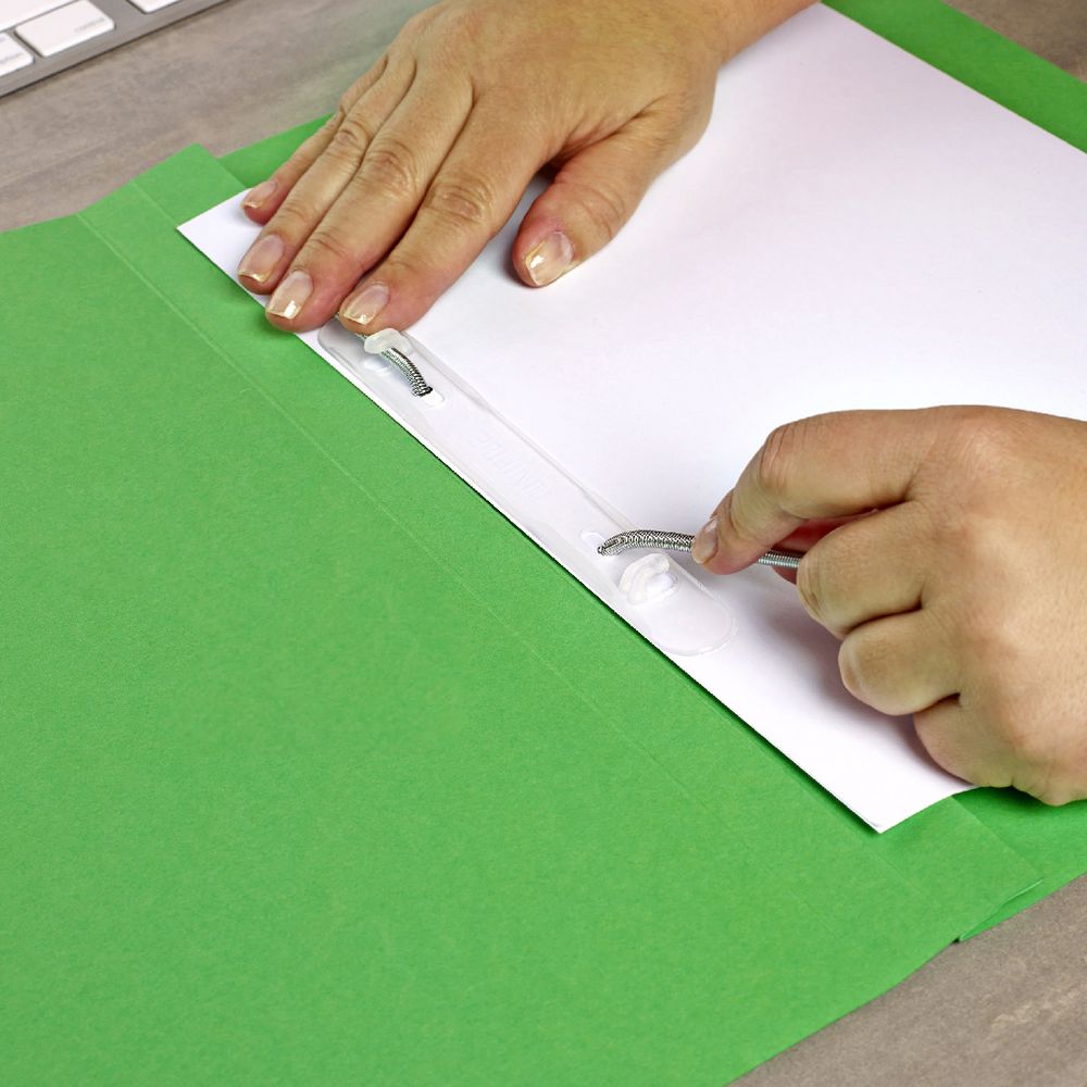 Avery Spiral Spring File Foolscap Green with Black Print