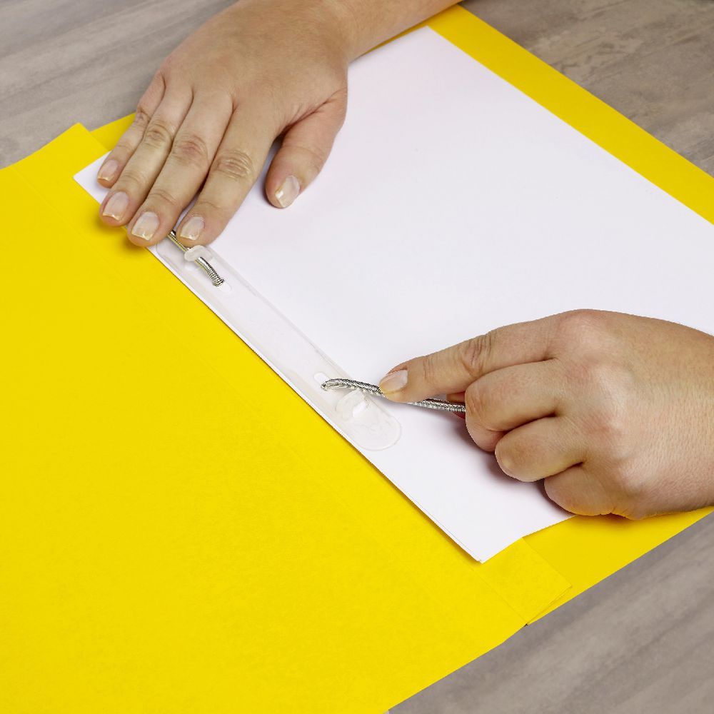 Avery Foolscap Spiral Spring File Yellow
